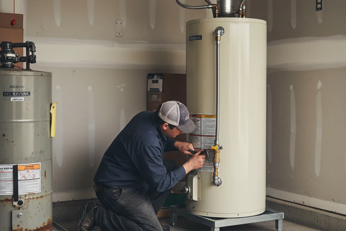 Water heater and shutoff valve replacement in Tuckerton